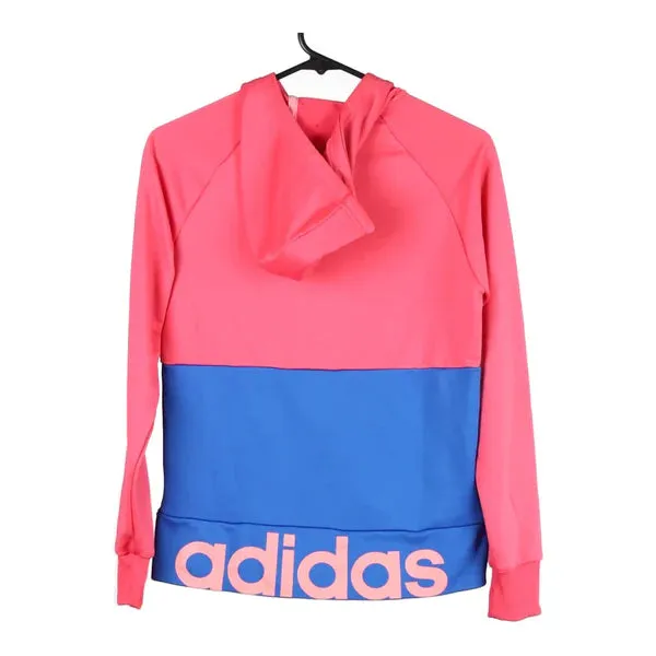 Age 13-14 Adidas Spellout Track Jacket - Large Pink Polyester