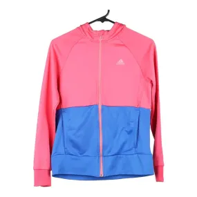 Age 13-14 Adidas Spellout Track Jacket - Large Pink Polyester