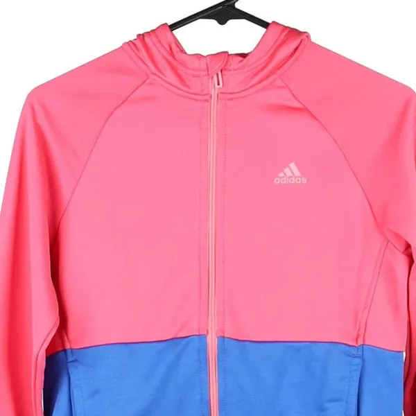 Age 13-14 Adidas Spellout Track Jacket - Large Pink Polyester