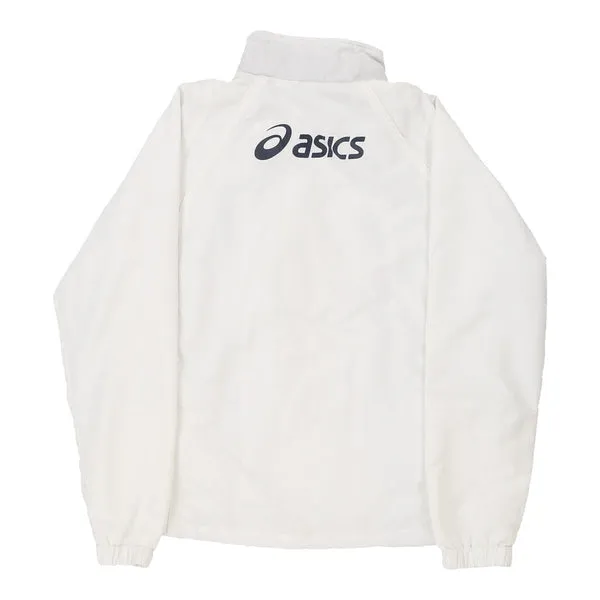 Age 14 Asics Track Jacket - Large White Polyester