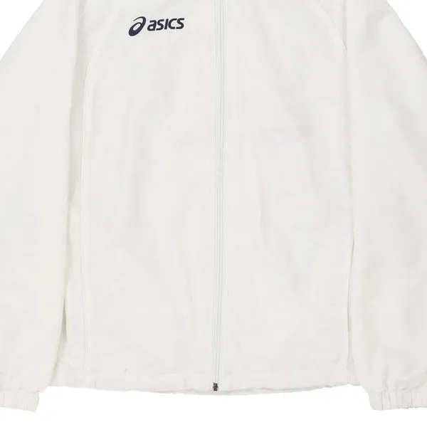 Age 14 Asics Track Jacket - Large White Polyester
