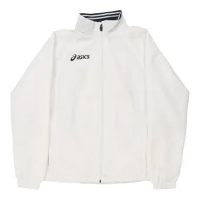 Age 14 Asics Track Jacket - Large White Polyester