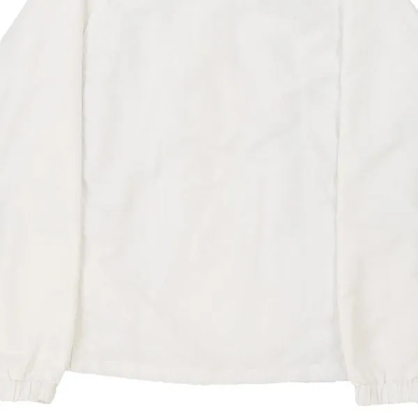 Age 14 Asics Track Jacket - Large White Polyester