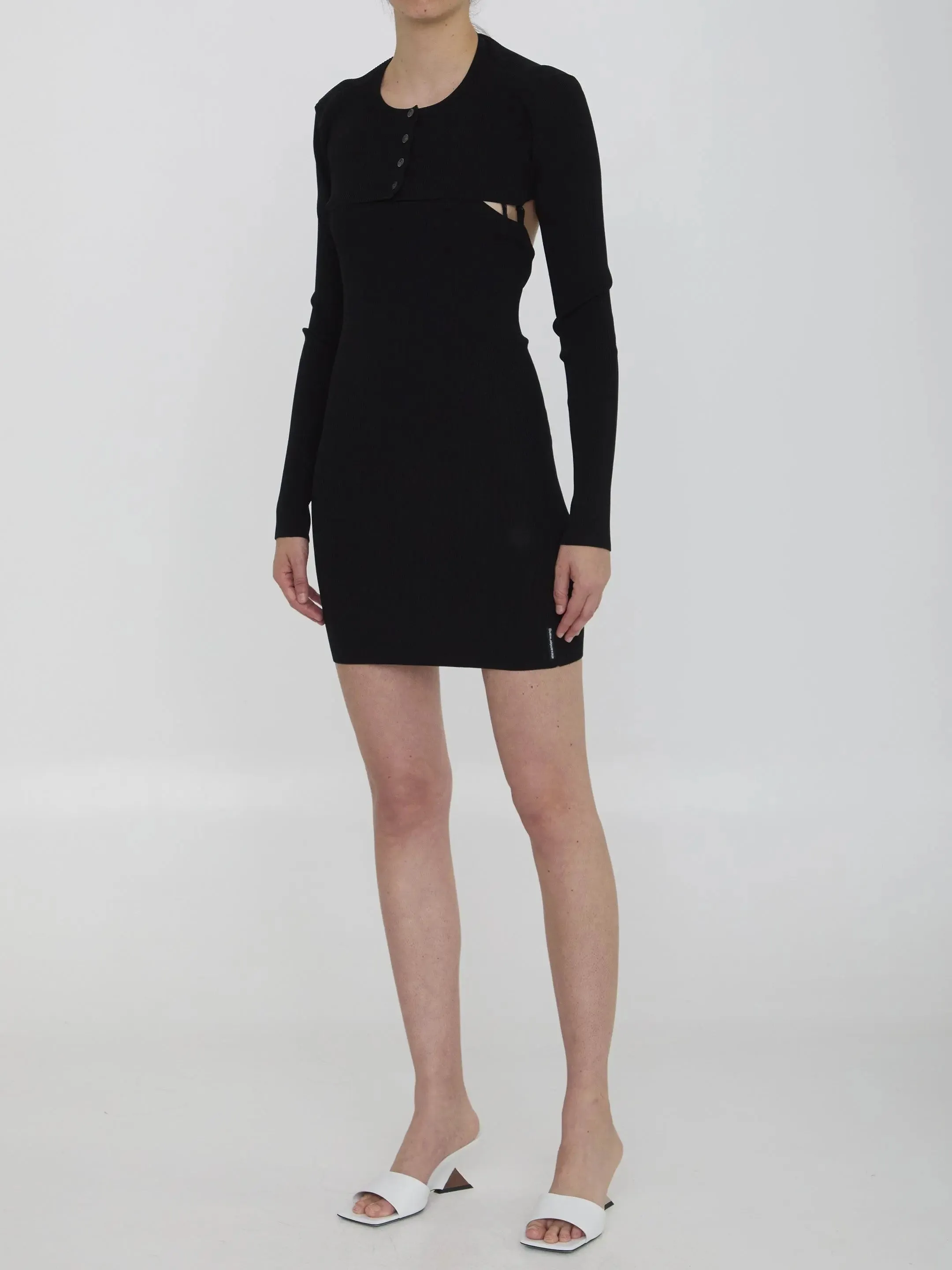 Alexander Wang Twin-set Dress With Cropped Cardigan