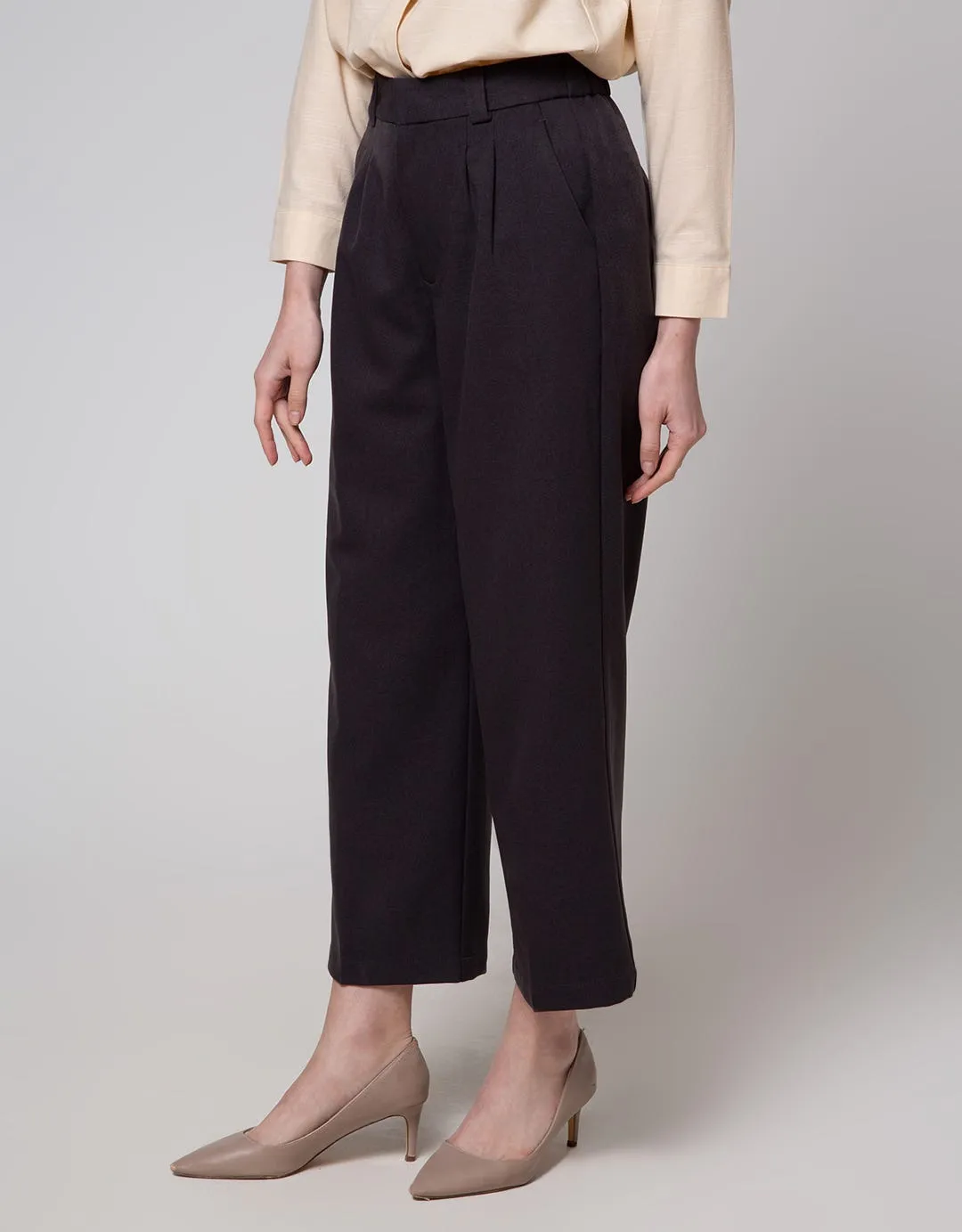 Annisa Long Pants Twill With Pleats In Front