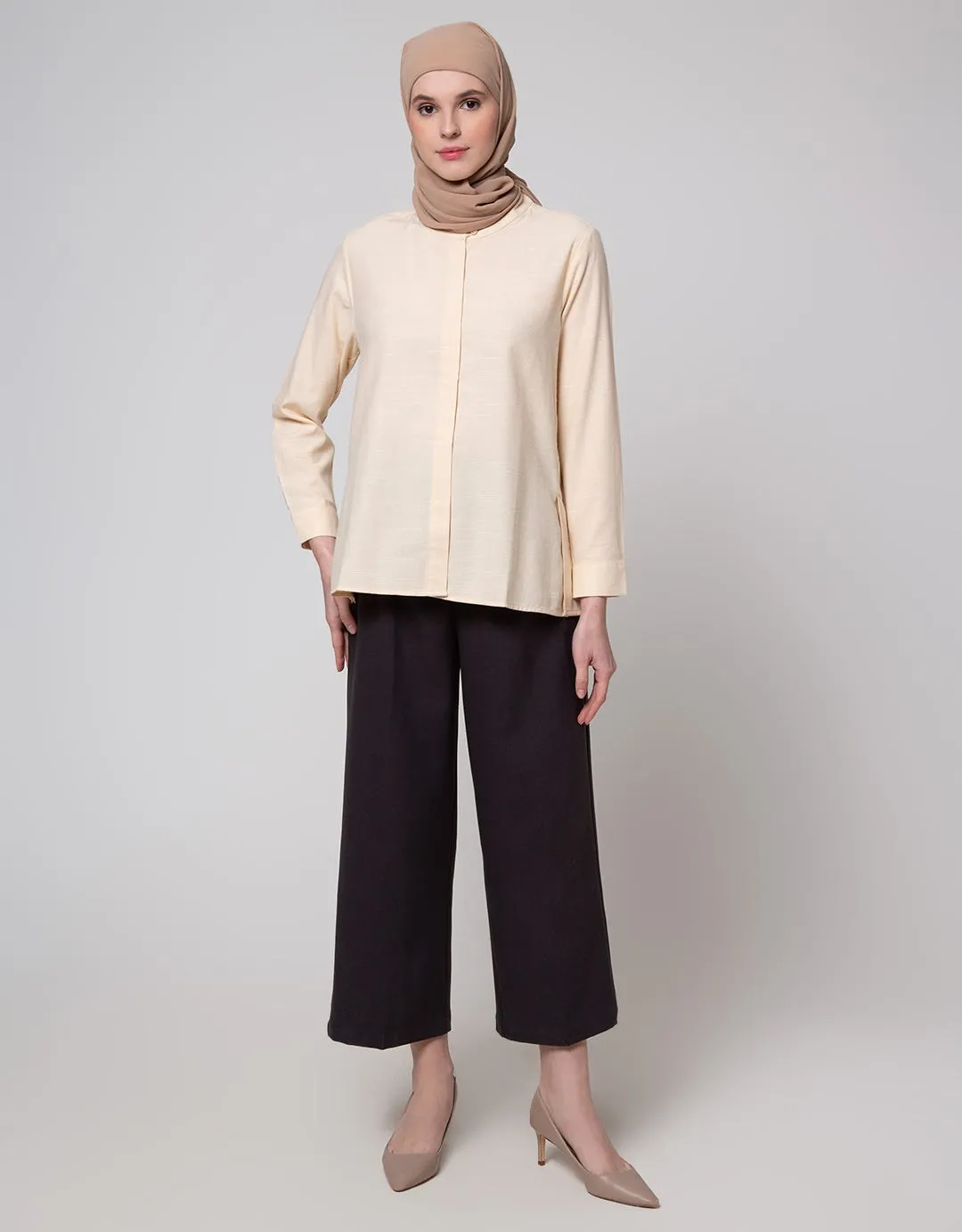 Annisa Long Pants Twill With Pleats In Front