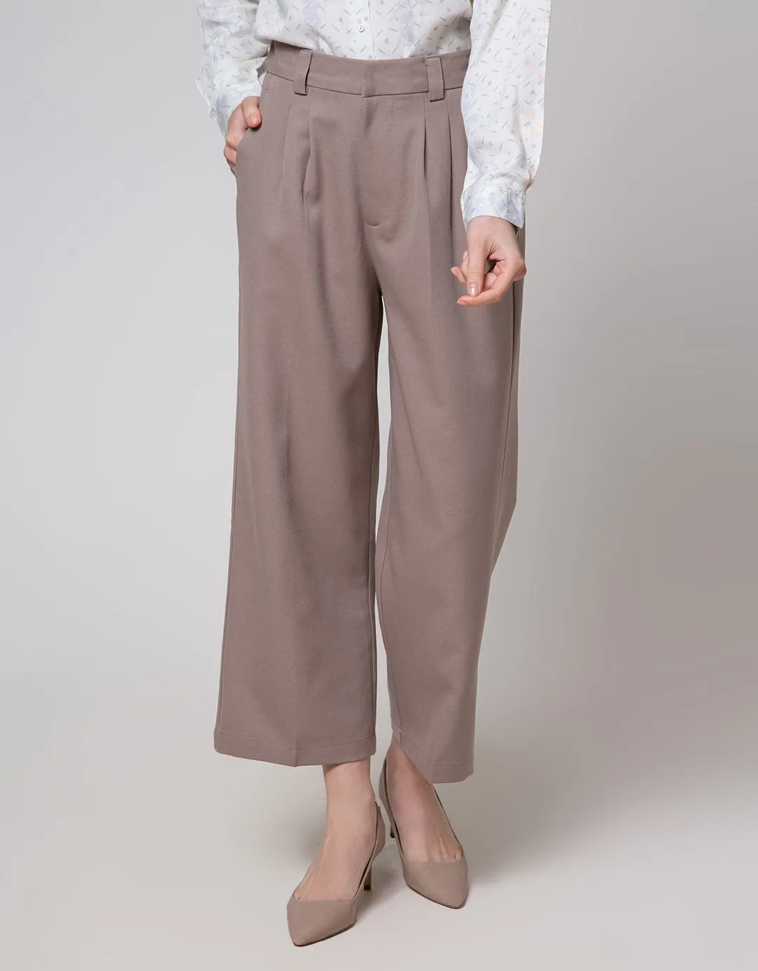 Annisa Long Pants Twill With Pleats In Front
