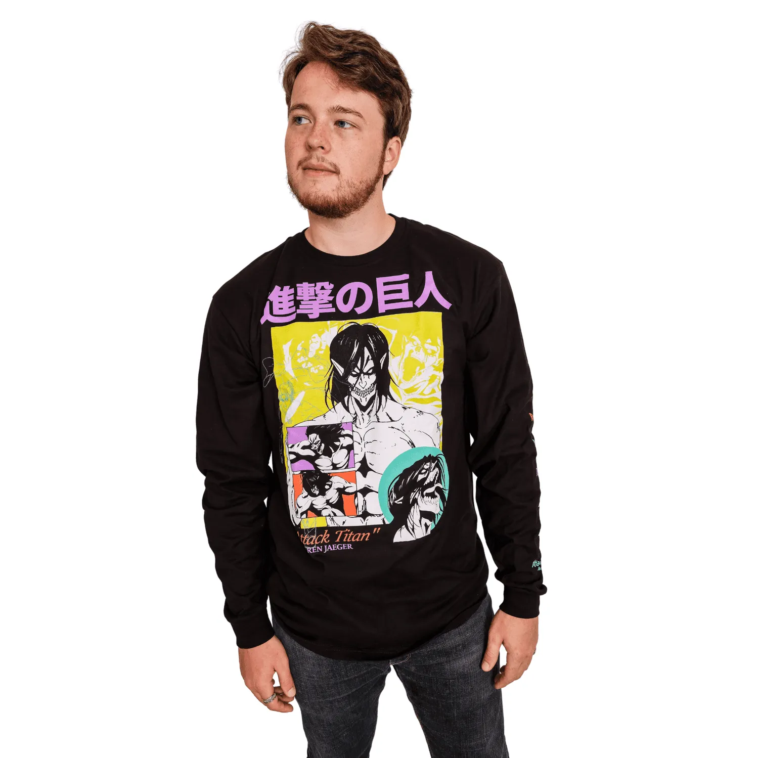 Attack On Titan Eren Jaeger Attack Titan Officially Licensed Adult Long Sleeve T-Shirt