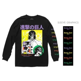 Attack On Titan Eren Jaeger Attack Titan Officially Licensed Adult Long Sleeve T-Shirt