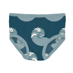 Bamboo Underwear - Peacock Nautilus