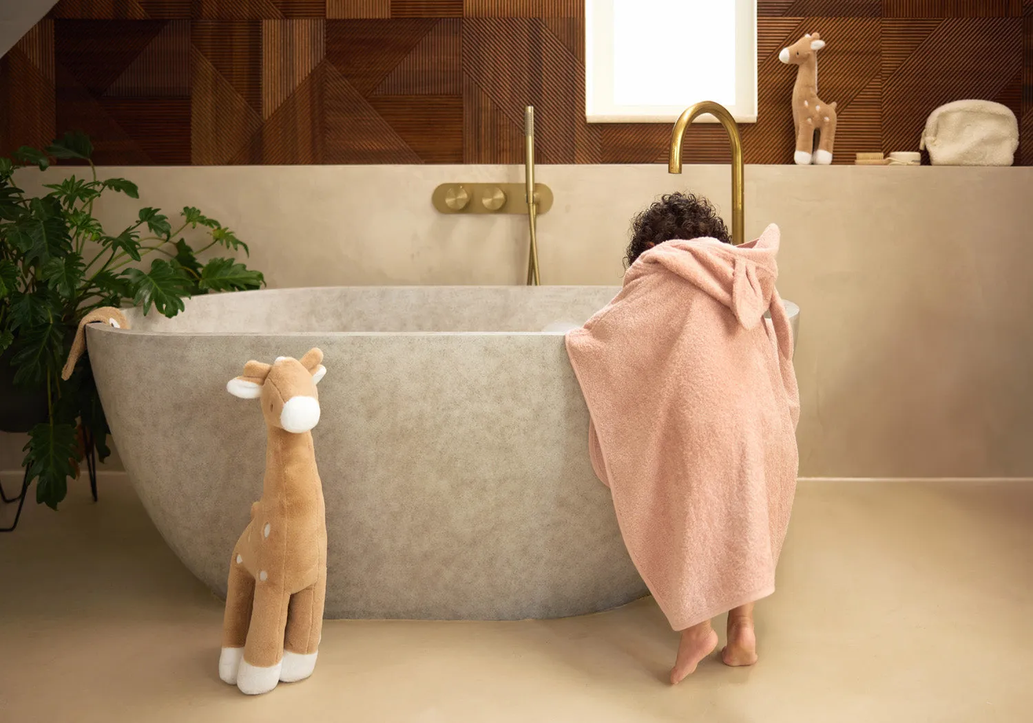 Bath cape Terry 75x75cm - Wild Rose