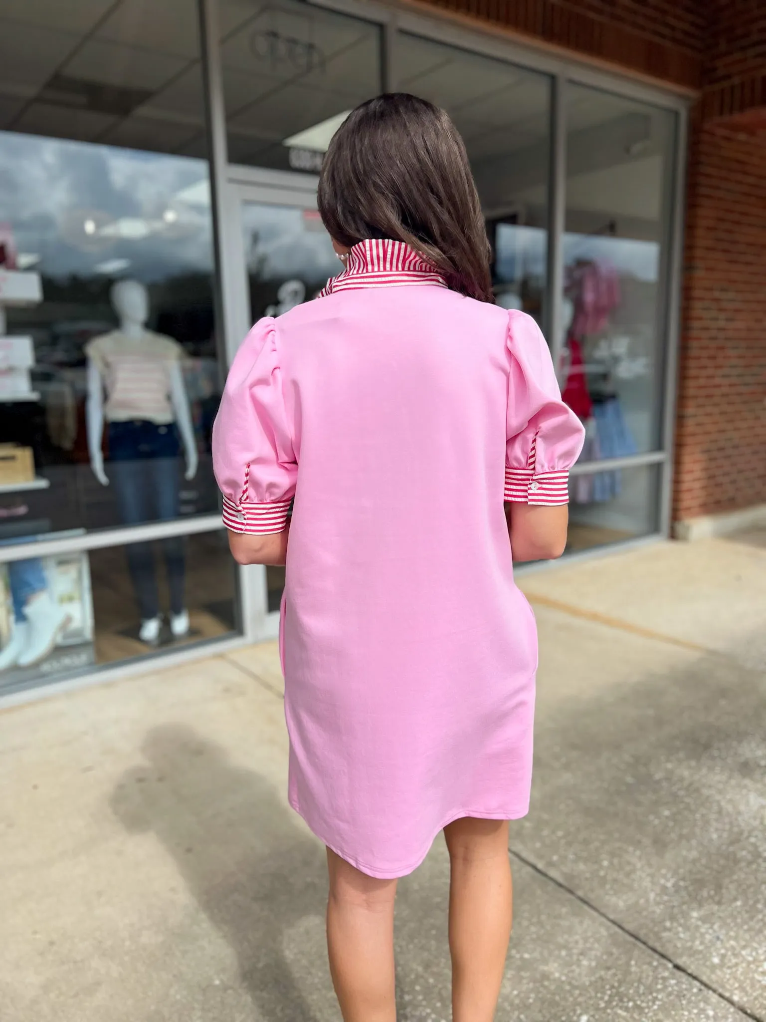 Better Believe It Pink Polo Dress with Contrasting Neck and Arm Band (R)