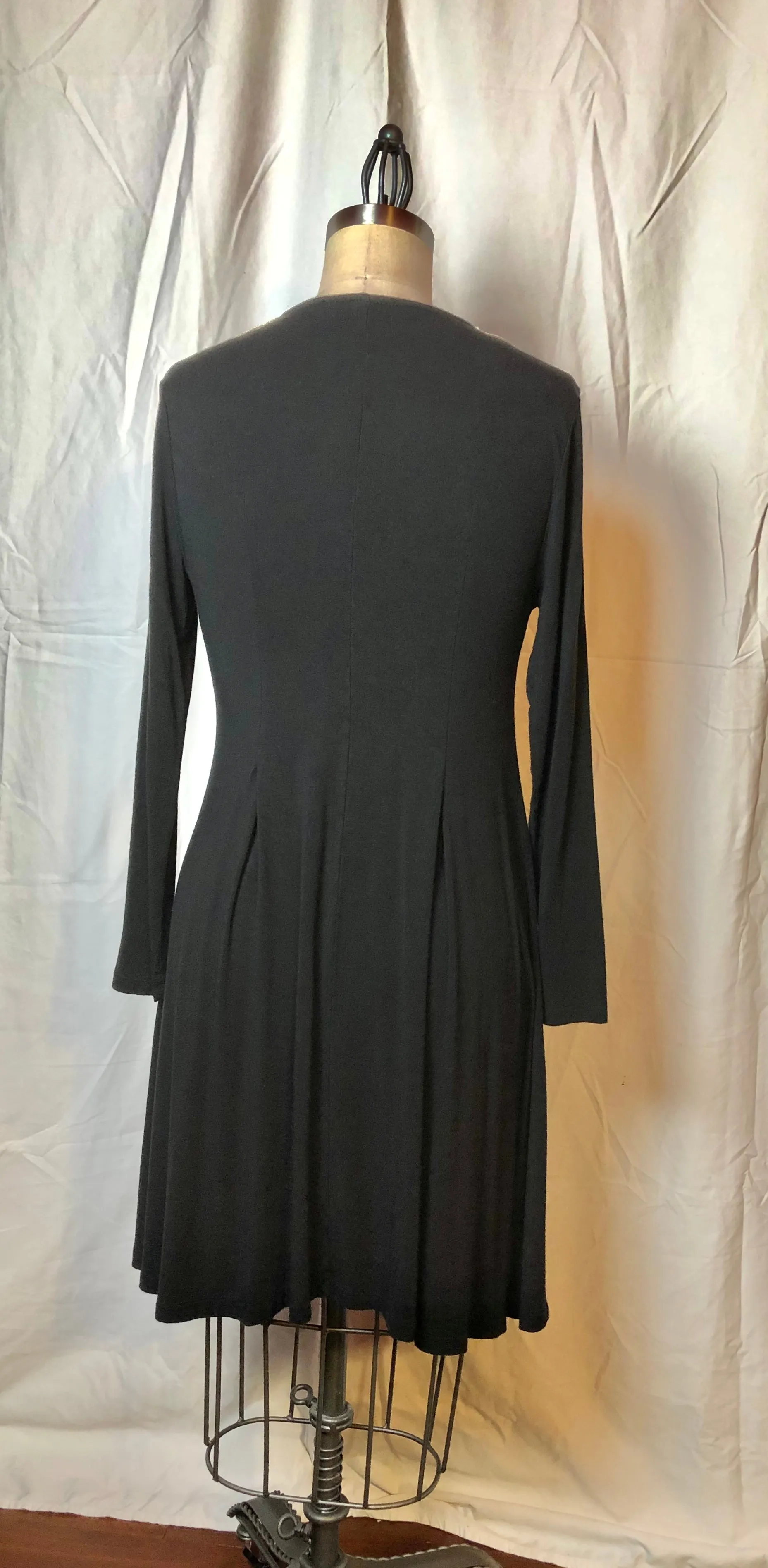 Black Jersey Stretch Knit Dress