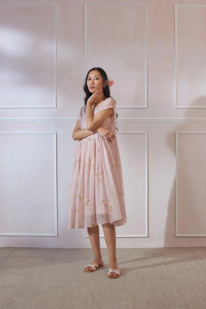 Bougainvillea Tap Midi Dress