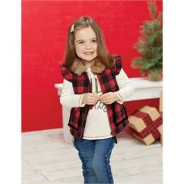Buffalo Check Fur Vest