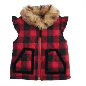 Buffalo Check Fur Vest