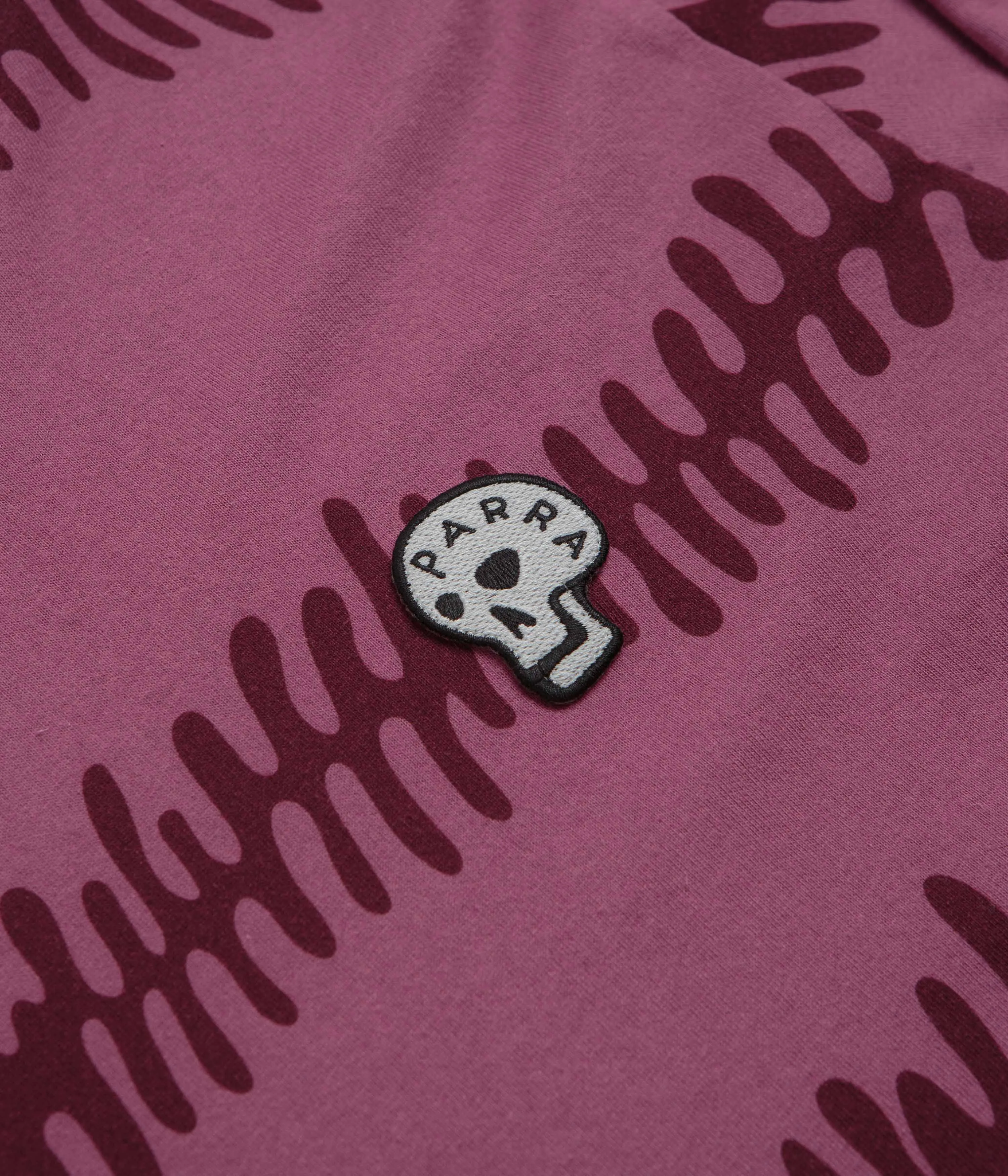 by Parra Stitched Skull Long Sleeve T-Shirt - Washed Magenta