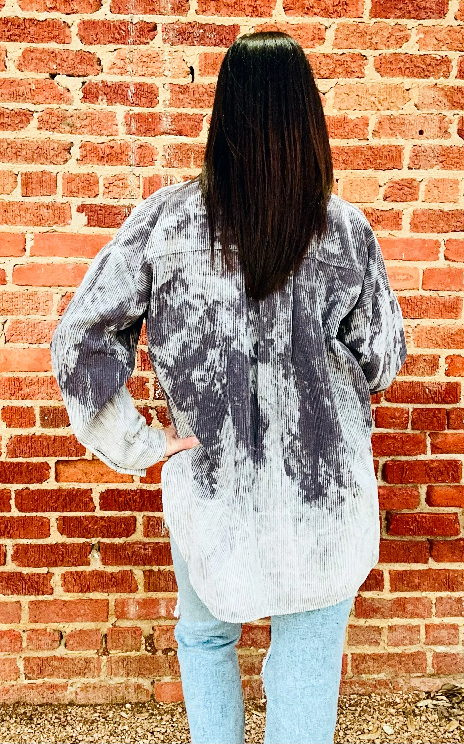 Caslon Bleach Splatter Flannel Top