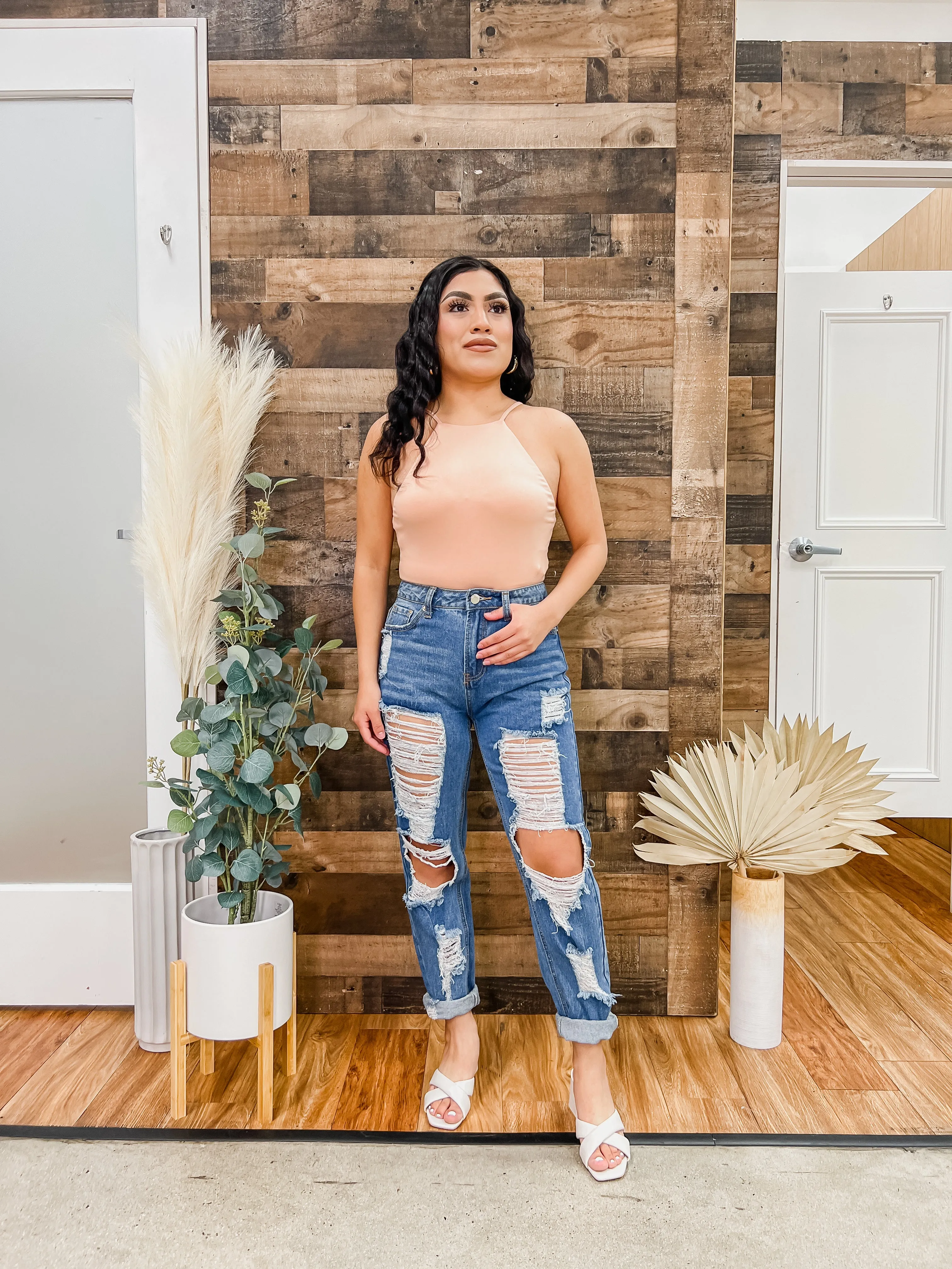 Claire Sleeveless Halter Bodysuit