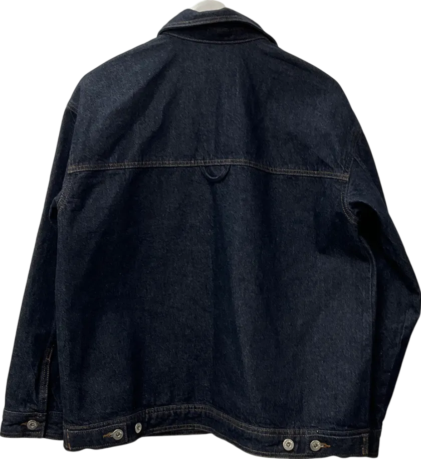 Collusion Blue Oversized Denim Shacket In Rinse Wash UK S