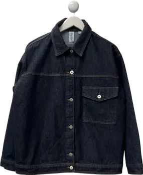 Collusion Blue Oversized Denim Shacket In Rinse Wash UK S