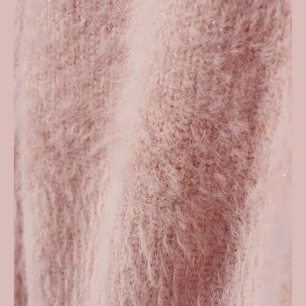 Creamie Girls Pullover Knit Glitter