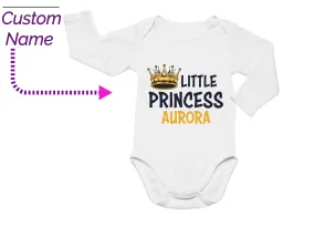 Custom Baby Name Birthday Girl Bodysuits Gift Little Princess