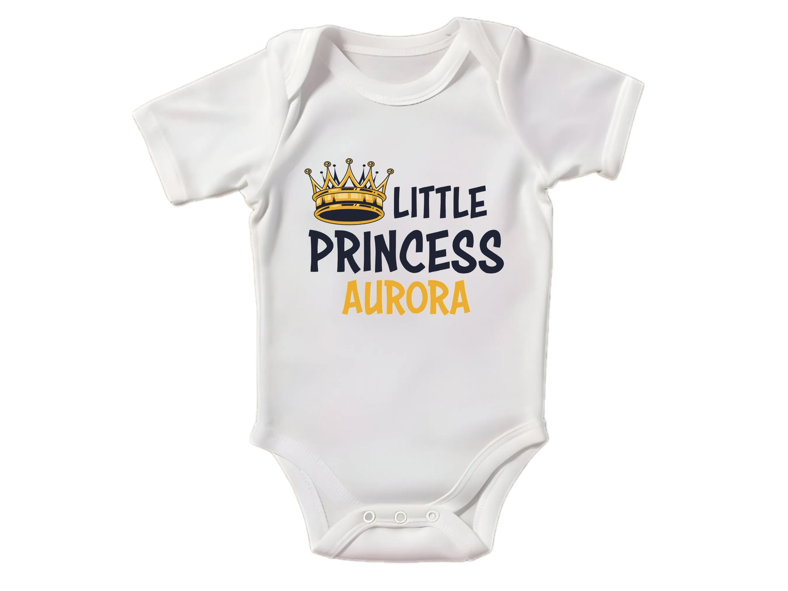 Custom Baby Name Birthday Girl Bodysuits Gift Little Princess