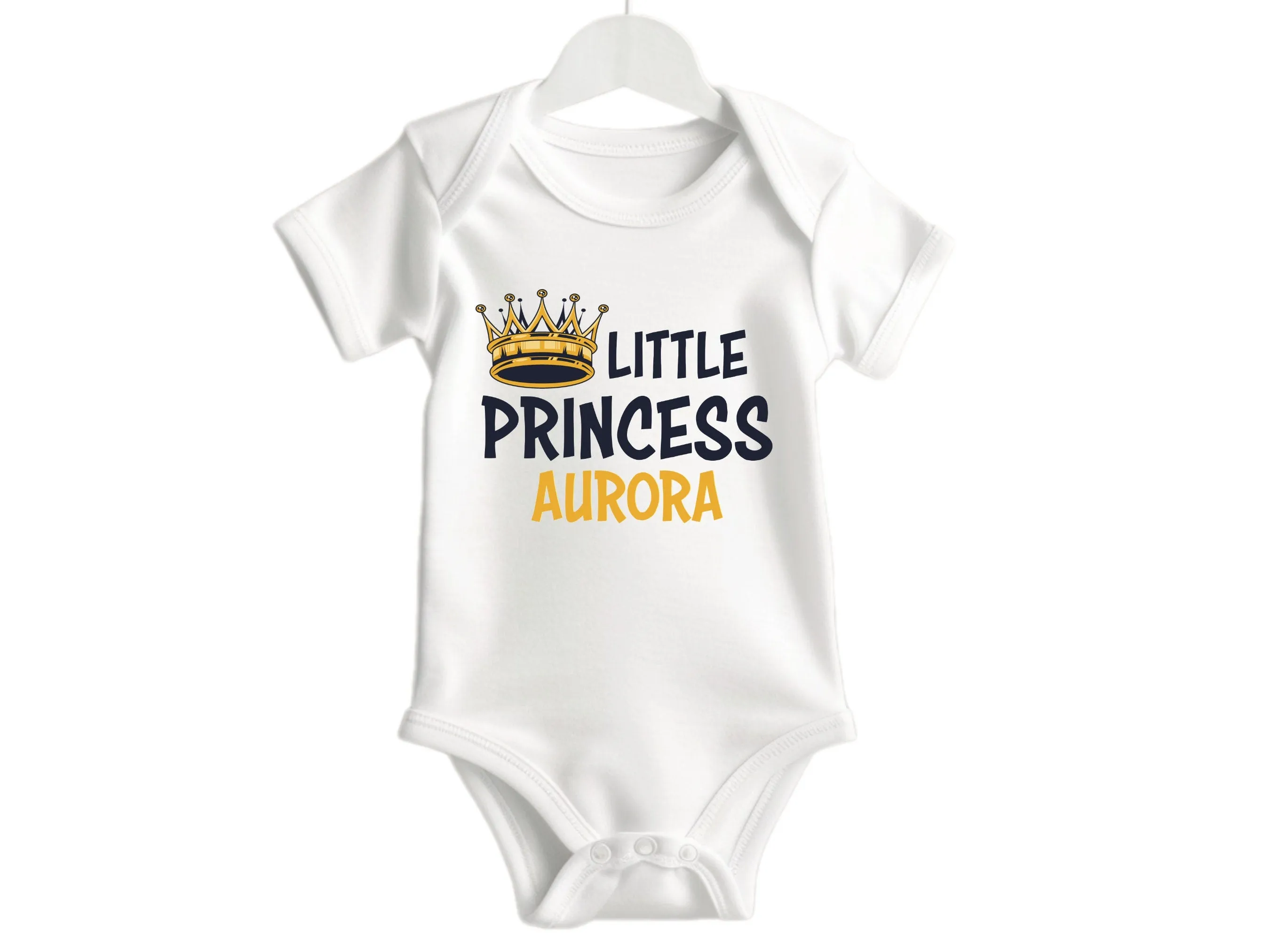 Custom Baby Name Birthday Girl Bodysuits Gift Little Princess