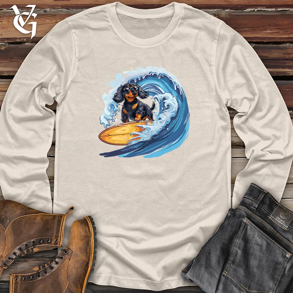 Dachshund Surfer Splash Long Sleeve