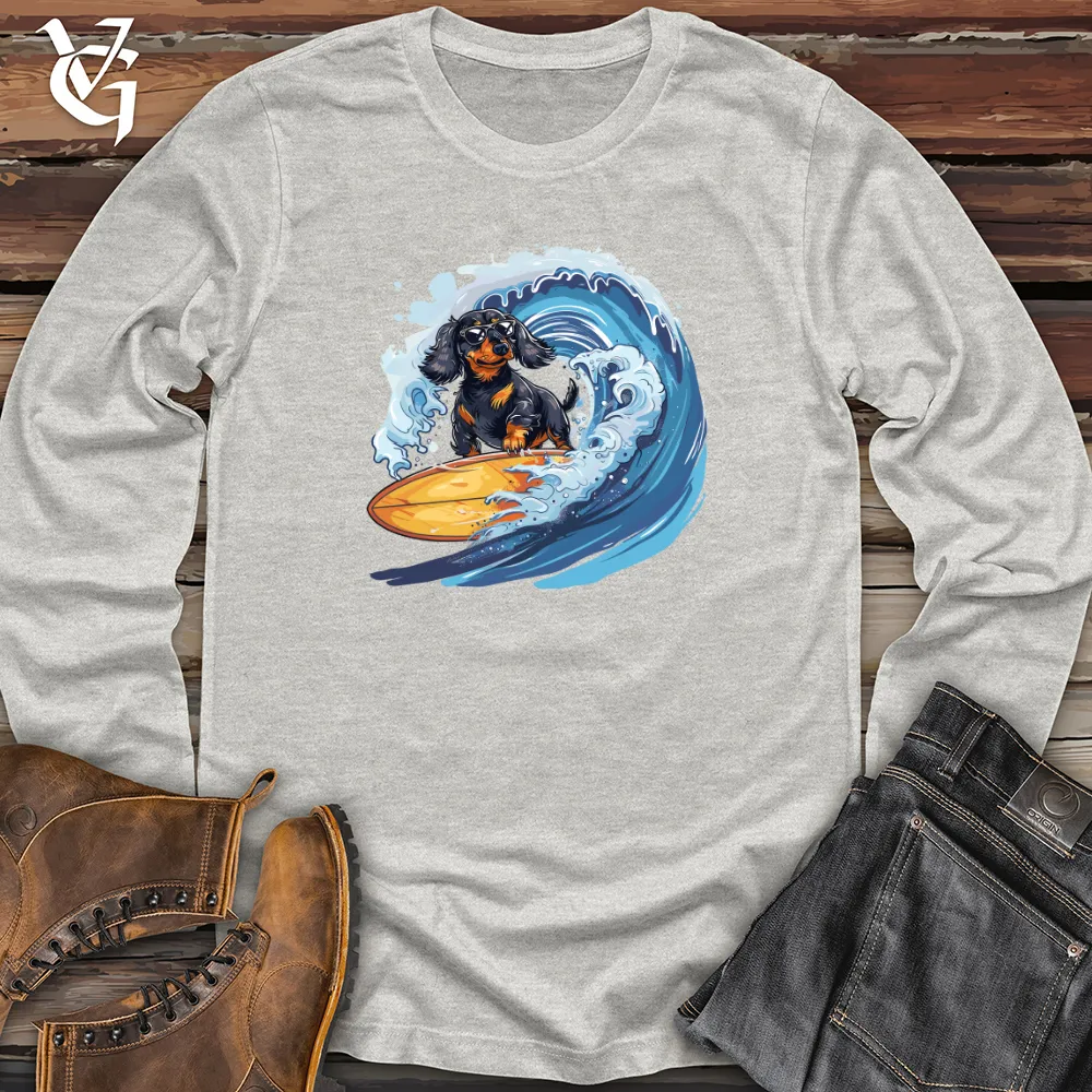 Dachshund Surfer Splash Long Sleeve