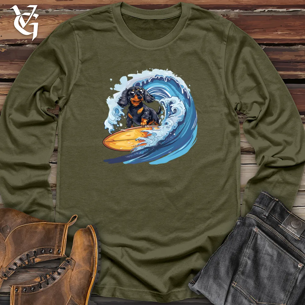 Dachshund Surfer Splash Long Sleeve