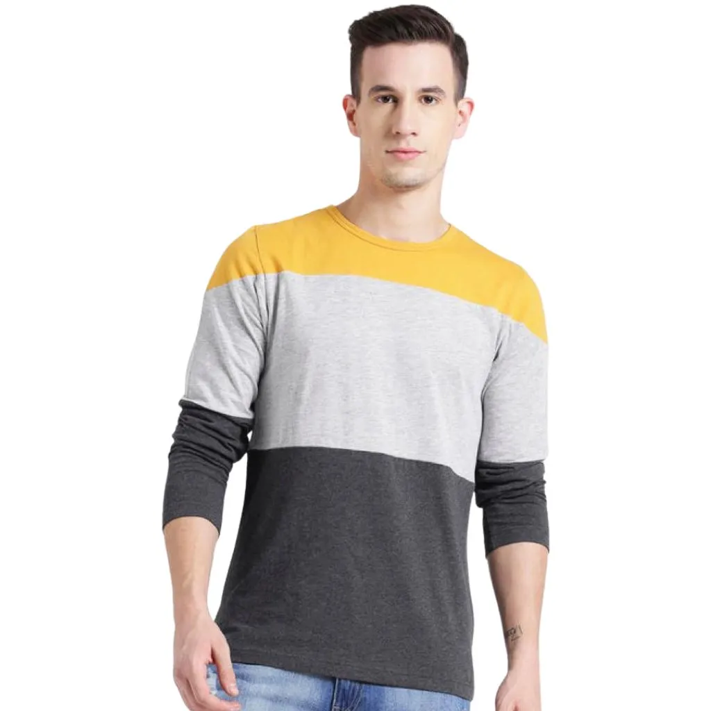Designer Regular Fit Cotton Full Sleeve T-Shirt For Men
