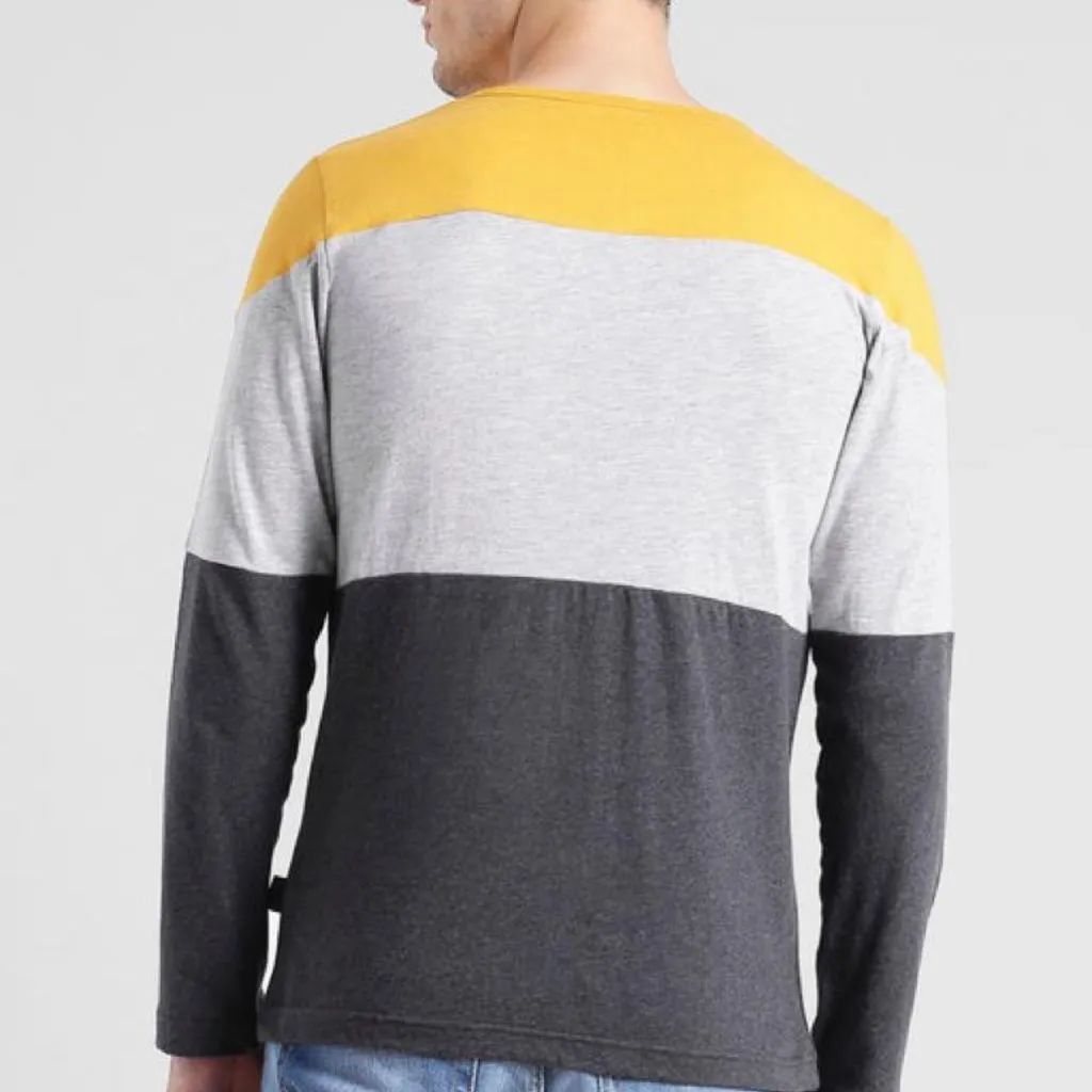 Designer Regular Fit Cotton Full Sleeve T-Shirt For Men