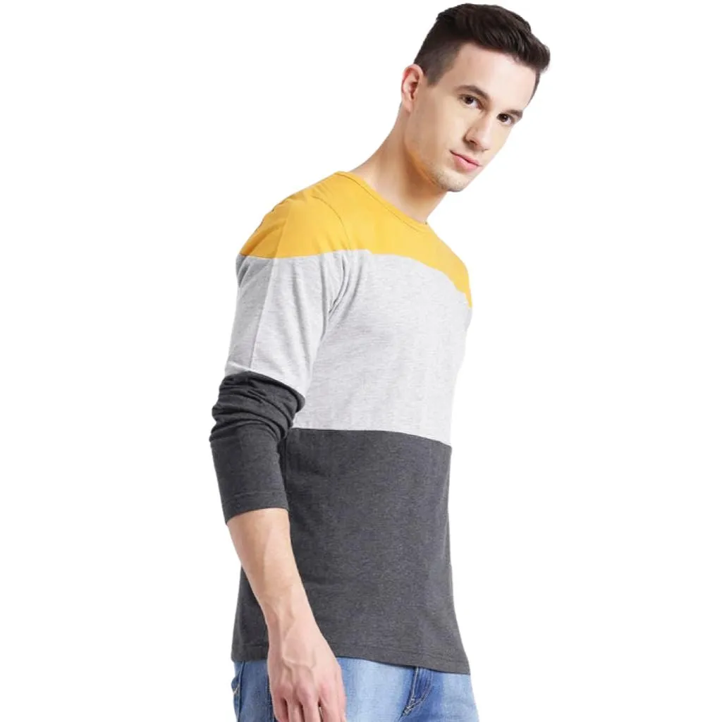 Designer Regular Fit Cotton Full Sleeve T-Shirt For Men