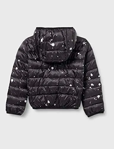 Desigual Girl Woven Padded Short Overcoat, Black, 7/8