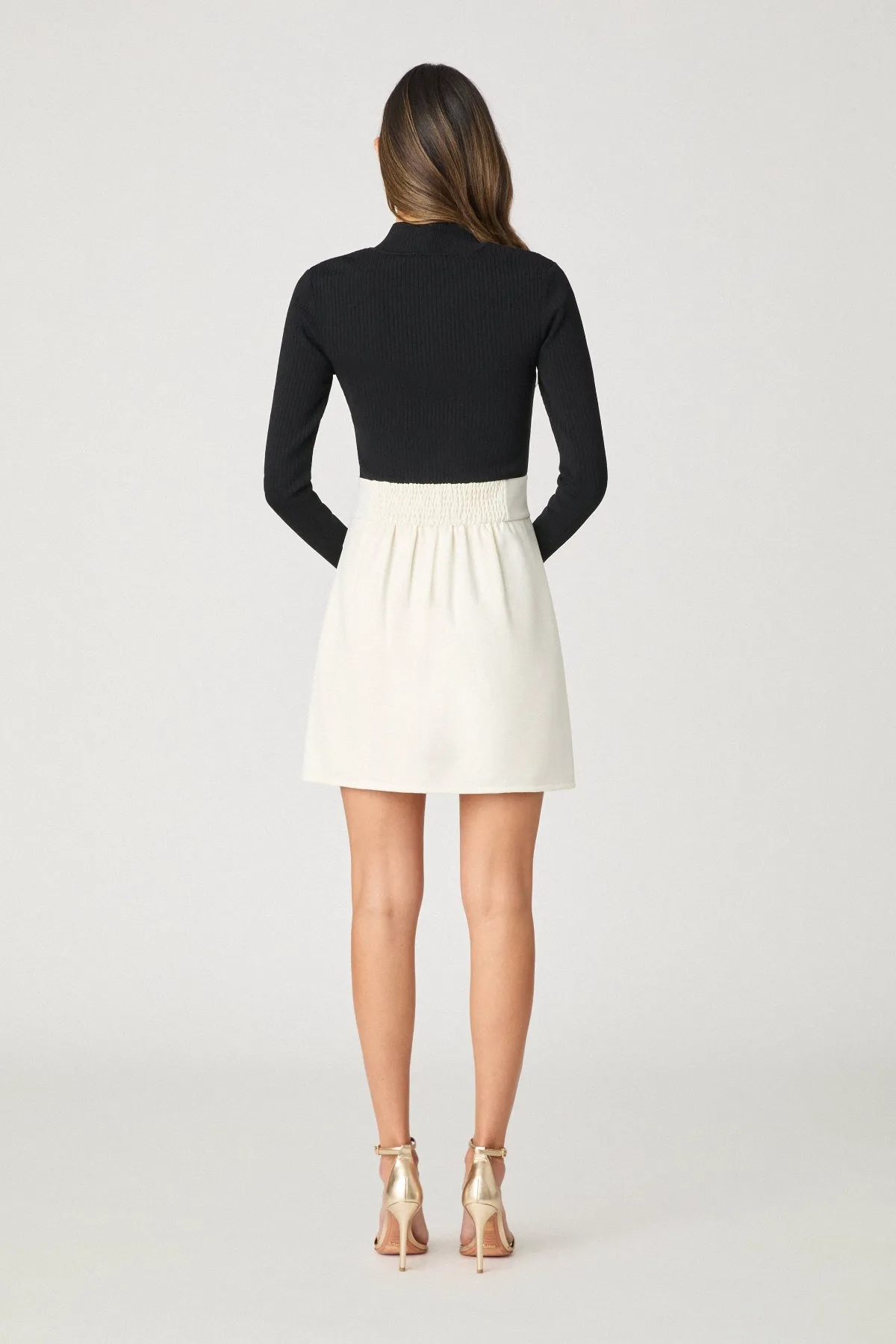 Era Dress in Jet/Ivory