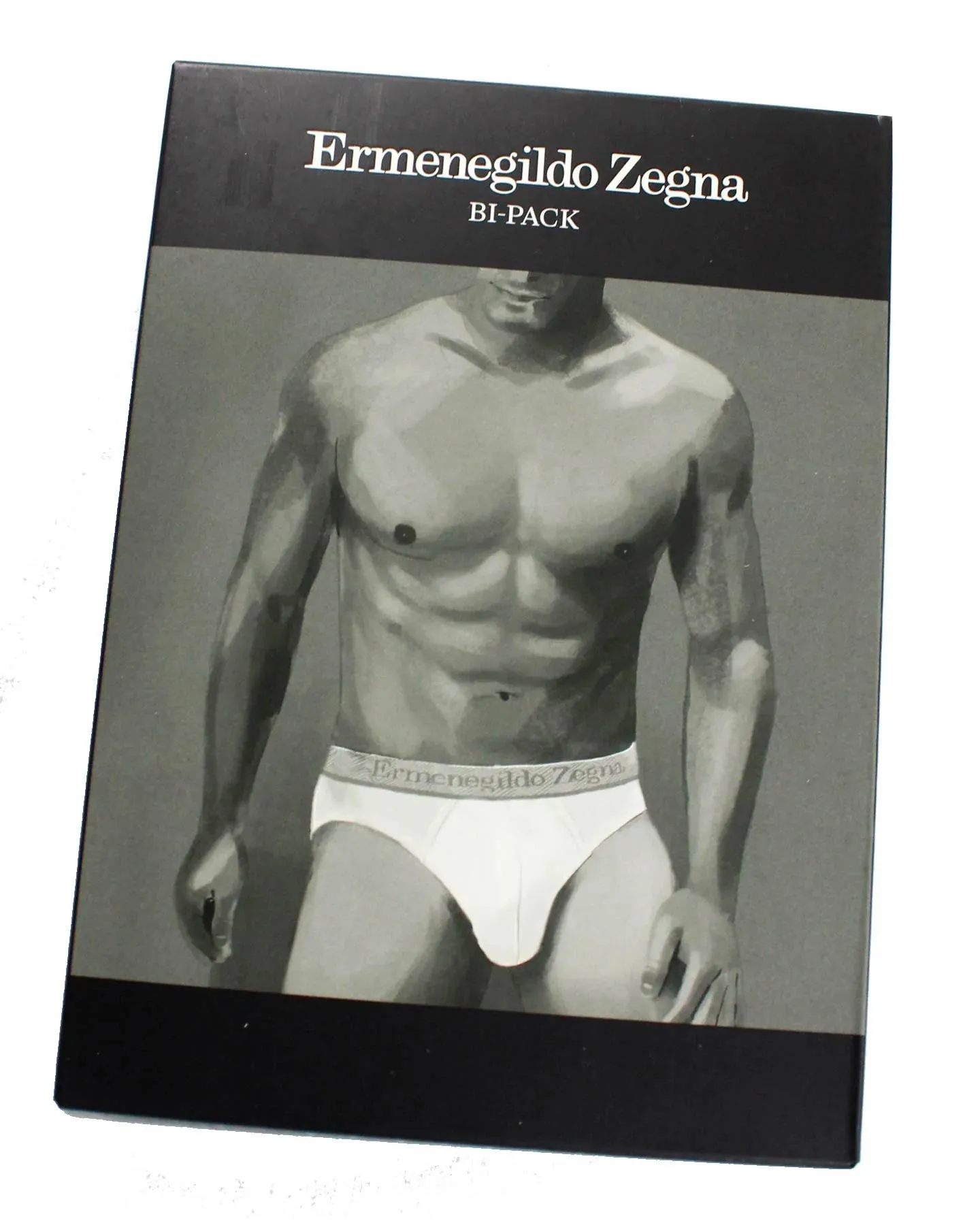 Ermenegildo Zegna Underwear Black Stretch XXL Cotton Midi Brief 2 Pack SALE