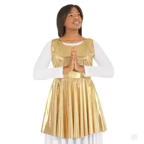 Eurotard 14824 Womens Guiding Metallic Peplum Praise Tunic