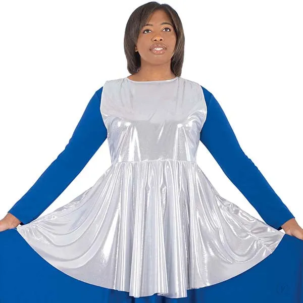 Eurotard 14824 Womens Guiding Metallic Peplum Praise Tunic