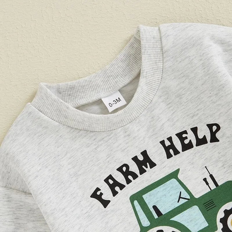 Farm Help On The Way Baby Bodysuit