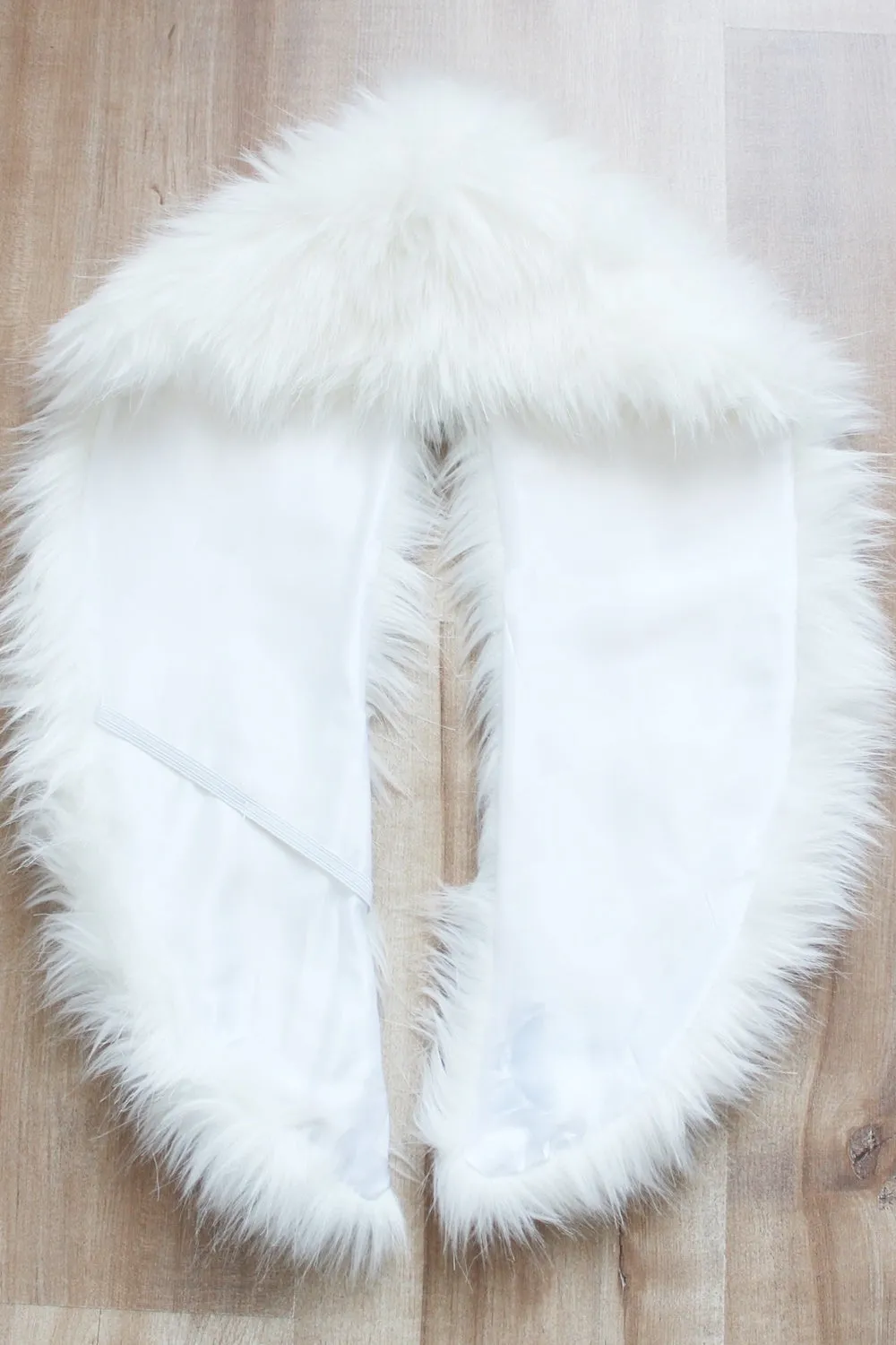 FAUX FUR COLLAR WRAP WHITE