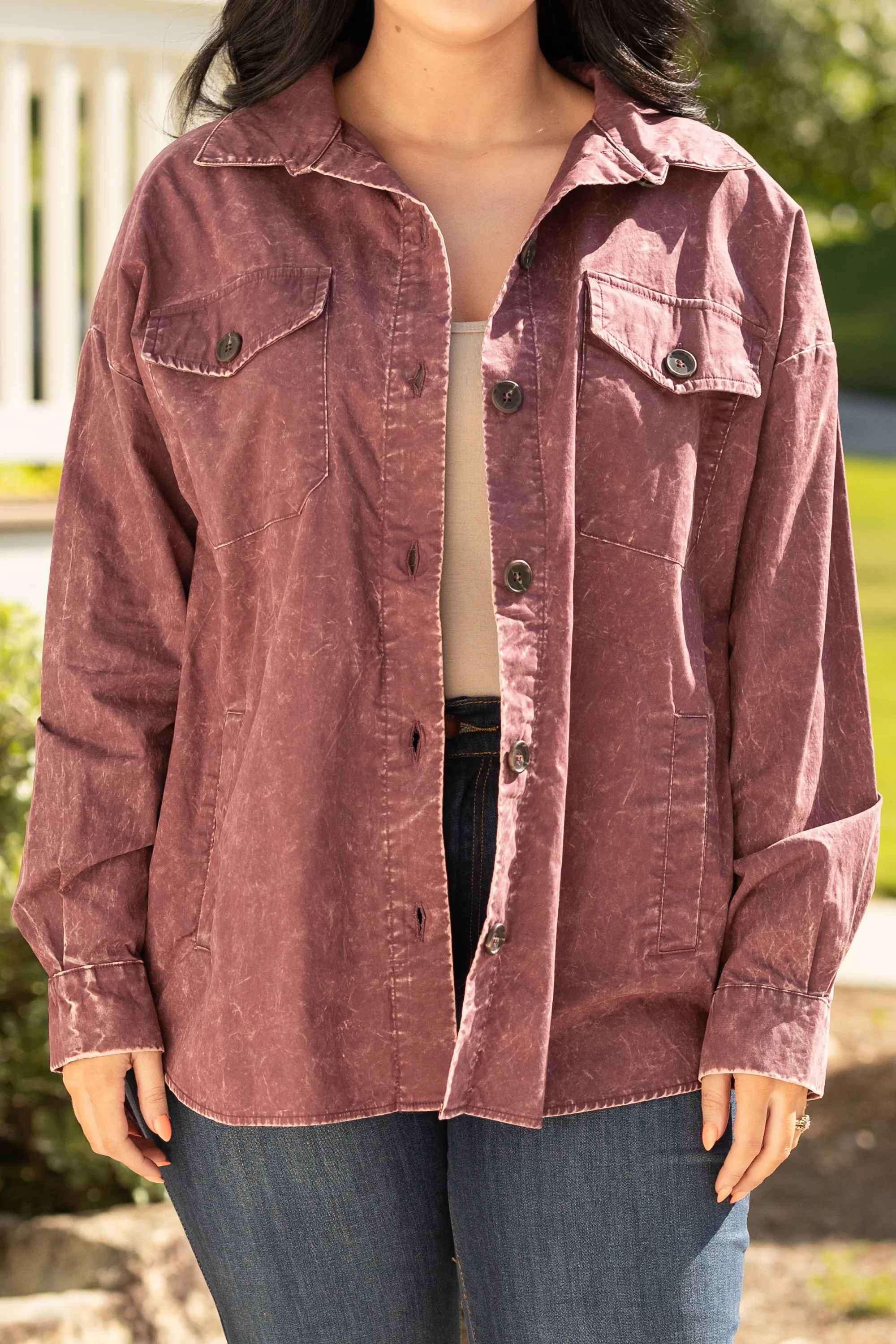 Feisty and Fun Shacket, Eggplant