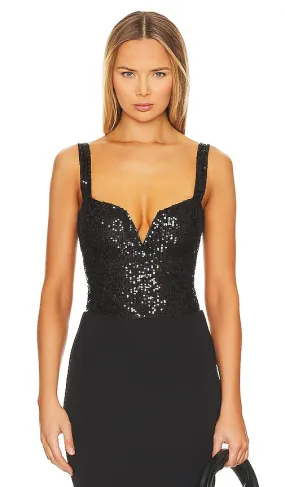 Free People x Intimately FP Sparks Fly Bodysuit In Black in Black