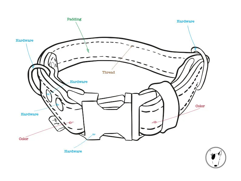 Fully Customizable Padded Quick Release Leather Dog Collar