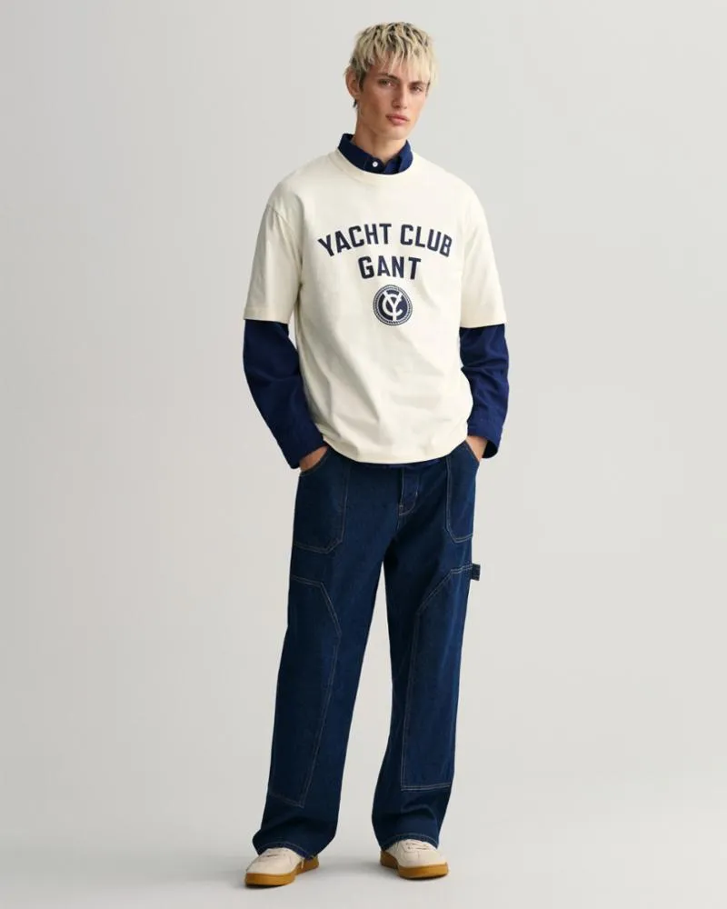 Gant Apparel Mens YACHT T-SHIRT 130/CREAM