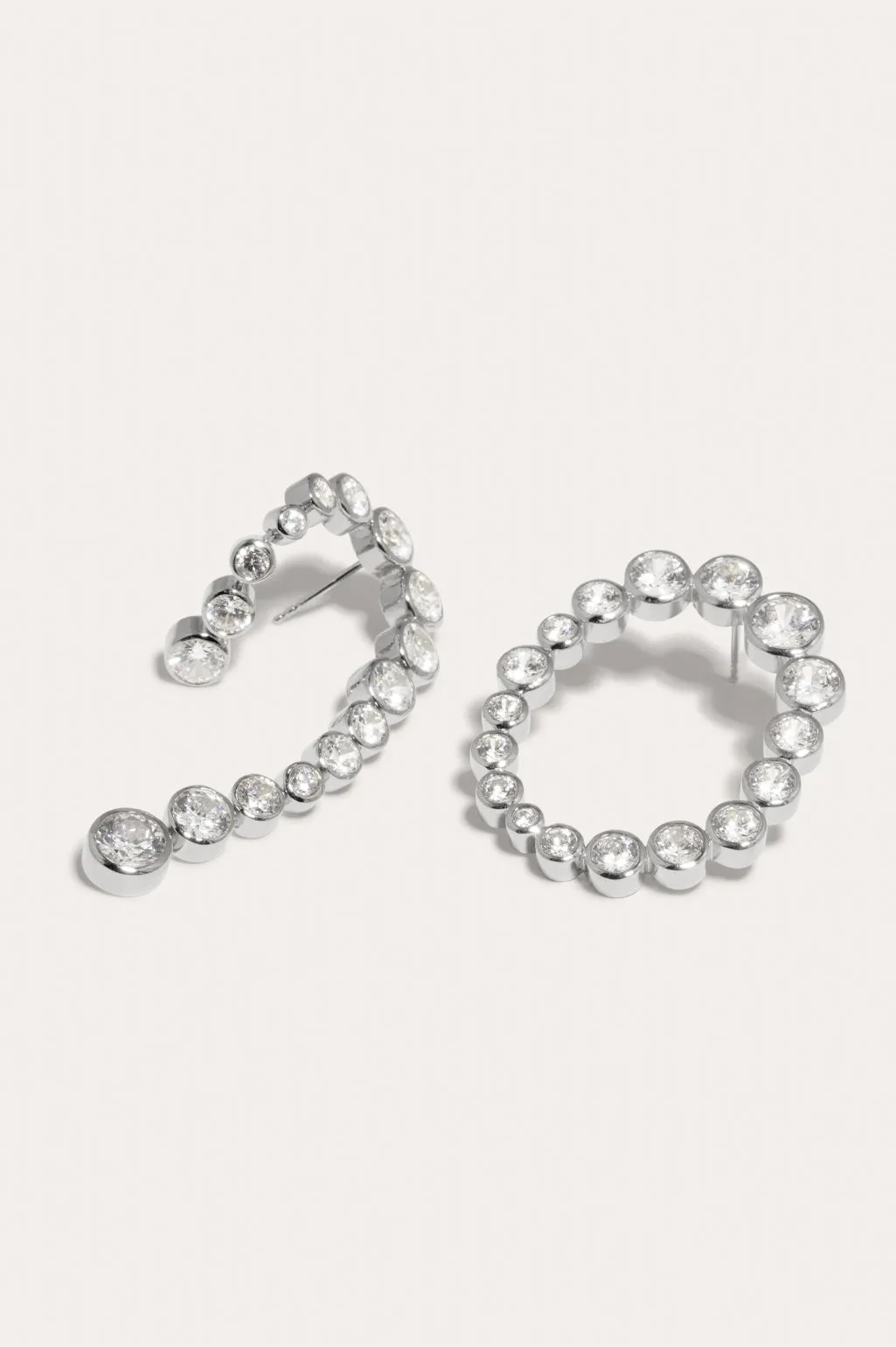 Glade - Zirconia and Recycled Silver Earrings