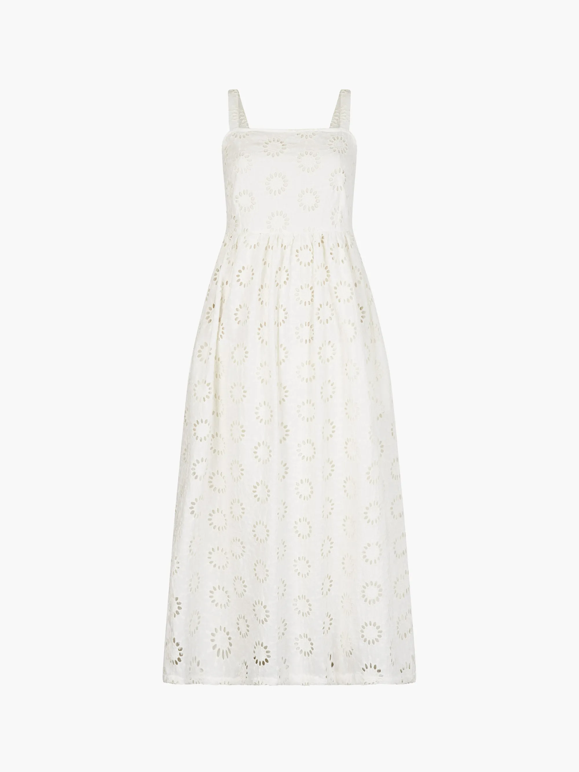 Great Plains Daisy cut out midi sundress Milk