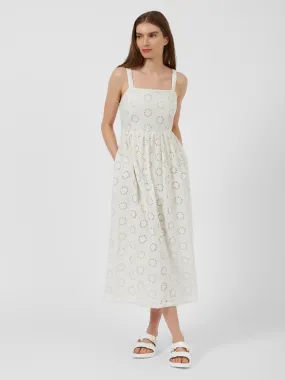 Great Plains Daisy cut out midi sundress Milk
