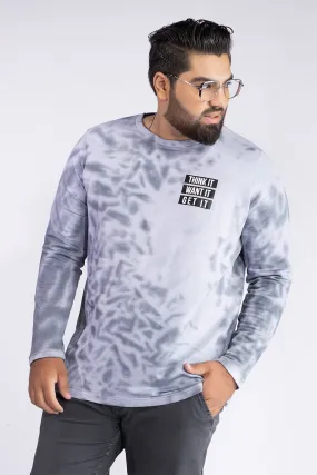 Grey Tie-Dye Sweatshirt (Plus Size) - W21 - MSW021P